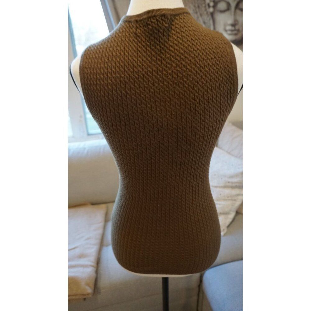 WEWOREWHAT Women’s Dark Green Henley Muscle Tank - Size M - Picture 9 of 13